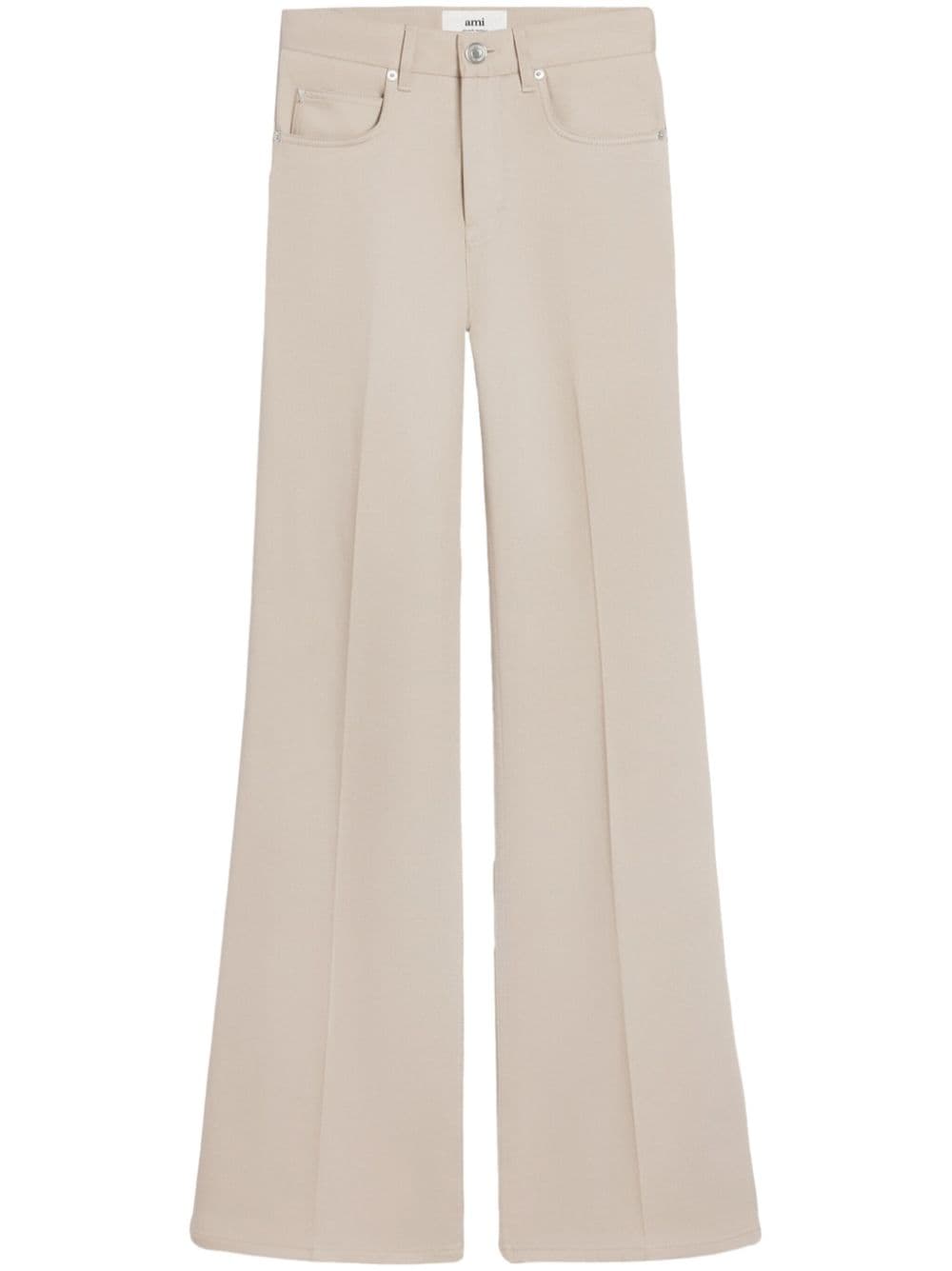 AMI Paris high-rise flared trousers - Neutrals von AMI Paris