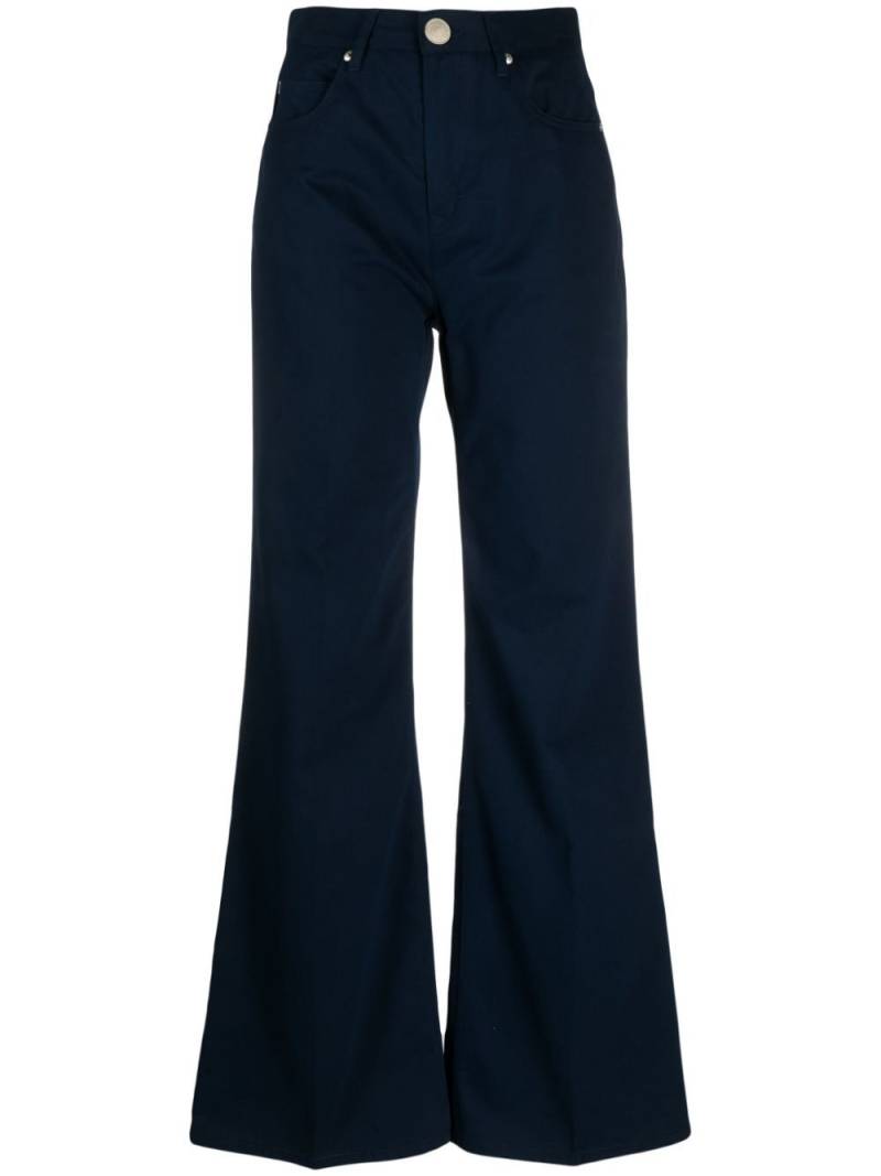 AMI Paris high-waist flared trousers - Blue von AMI Paris