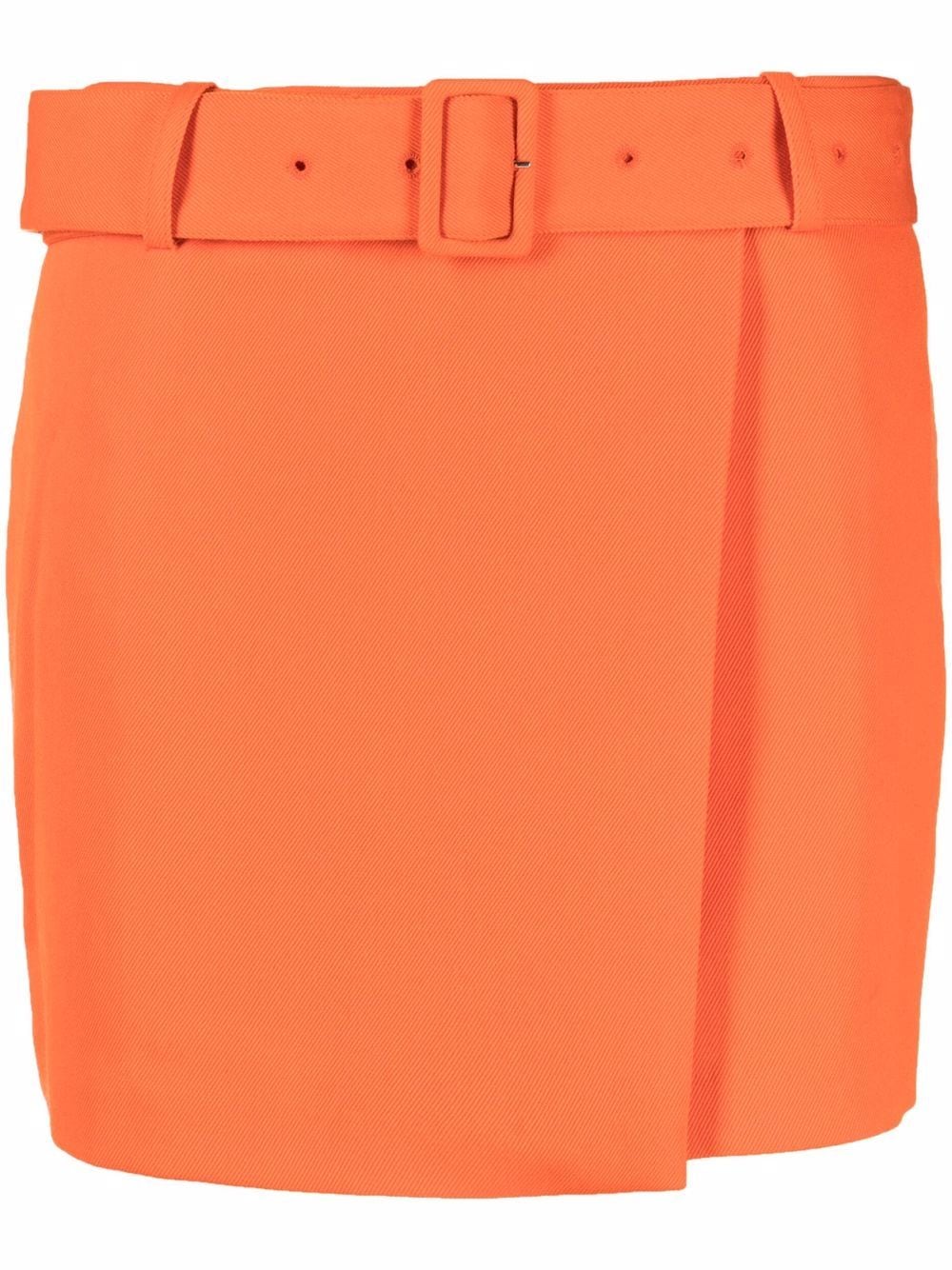 AMI Paris high-waisted belted miniskirt - Orange von AMI Paris