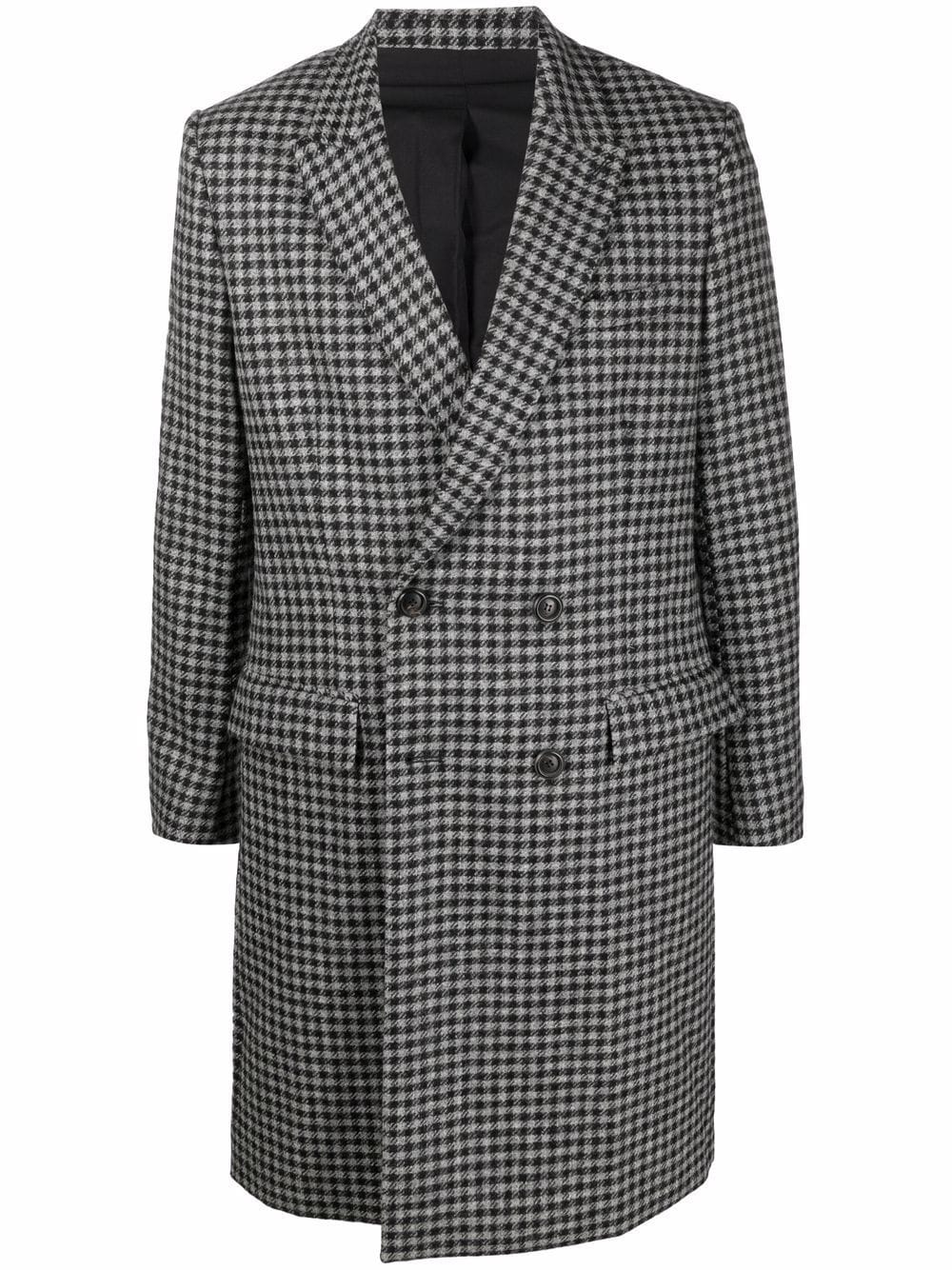 AMI Paris houndstooth pattern double-breasted coat - Grey von AMI Paris