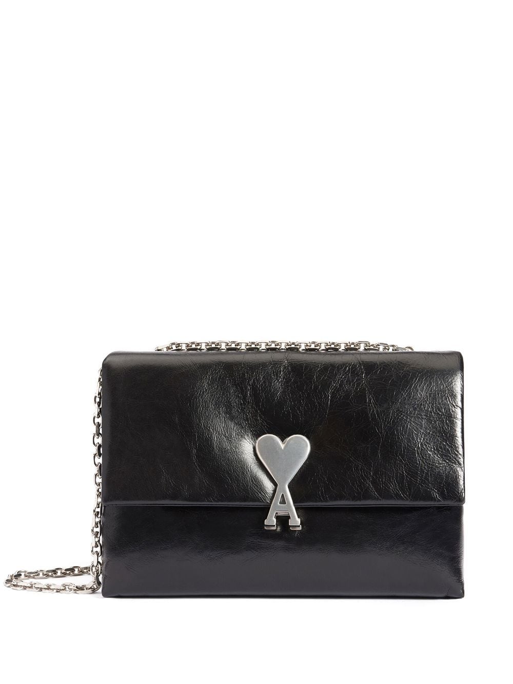 AMI Paris Voulez-Vous leather shoulder bag - Black von AMI Paris