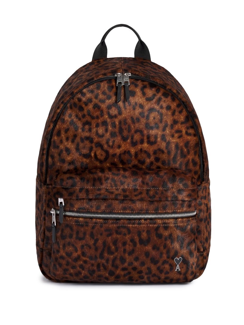 AMI Paris leopard-print zipped backpack - Brown von AMI Paris