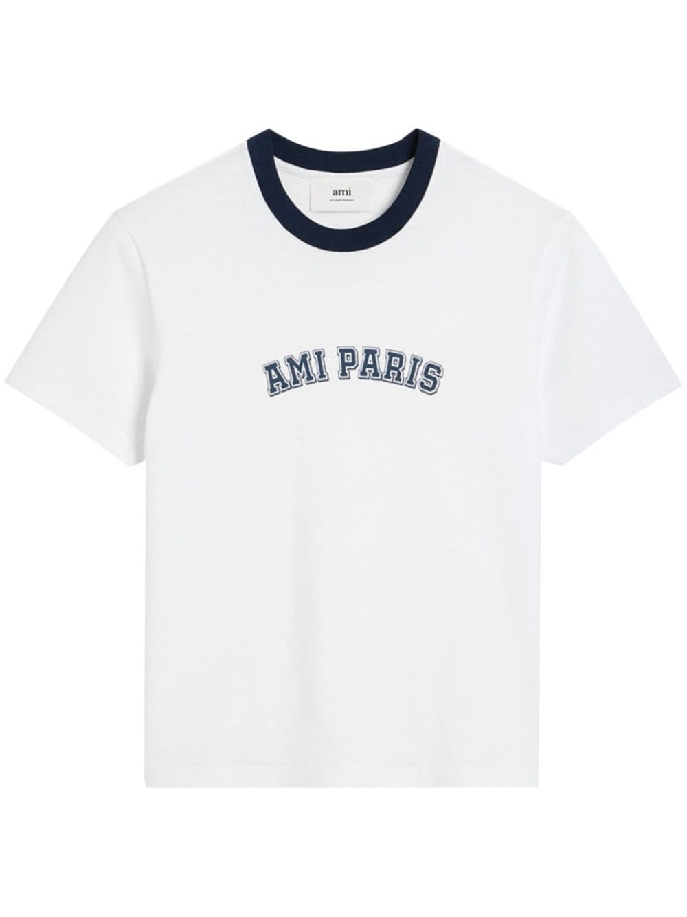AMI Paris logo appliqué organic cotton t-shirt - White von AMI Paris