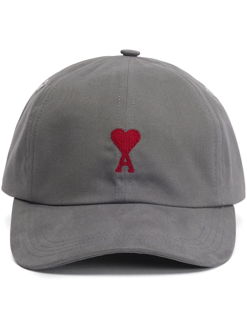 AMI Paris logo-embroidered cotton cap - Grey von AMI Paris