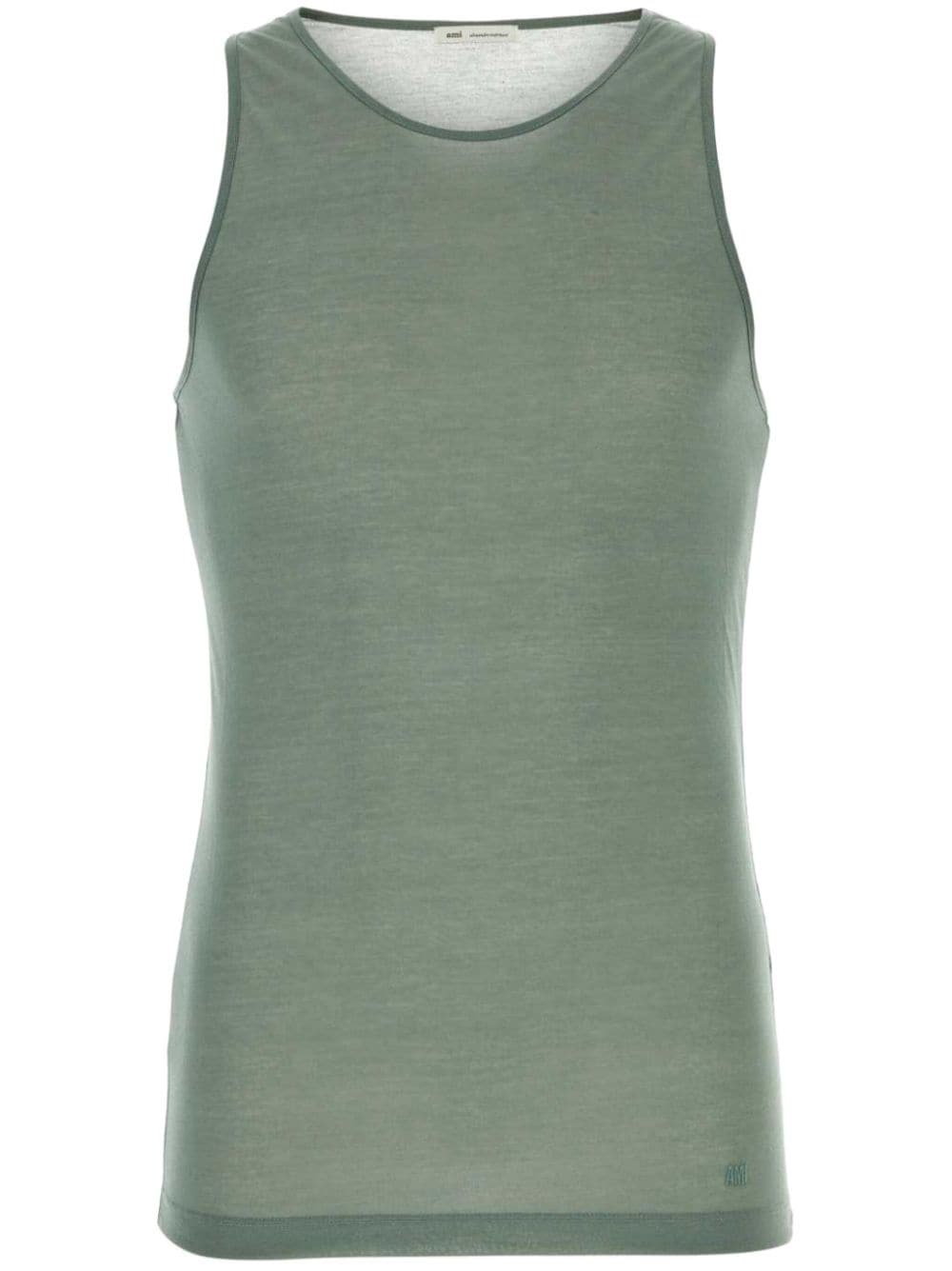 AMI Paris logo-embroidered tank top - Green von AMI Paris