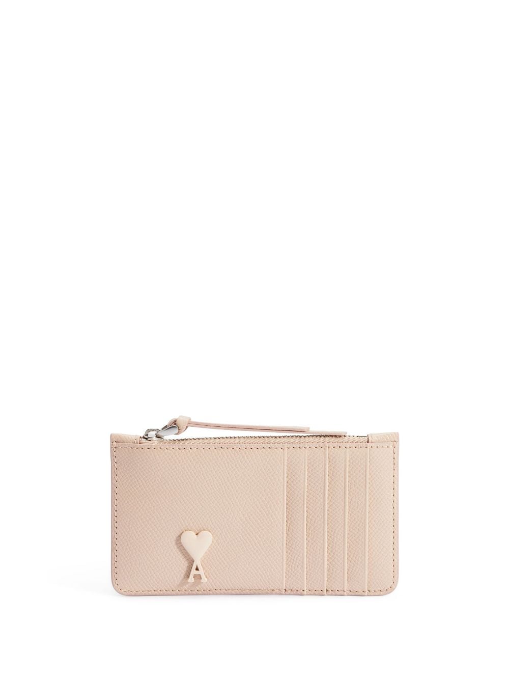 AMI Paris logo leather cardholder - 679 NUDE PINK von AMI Paris