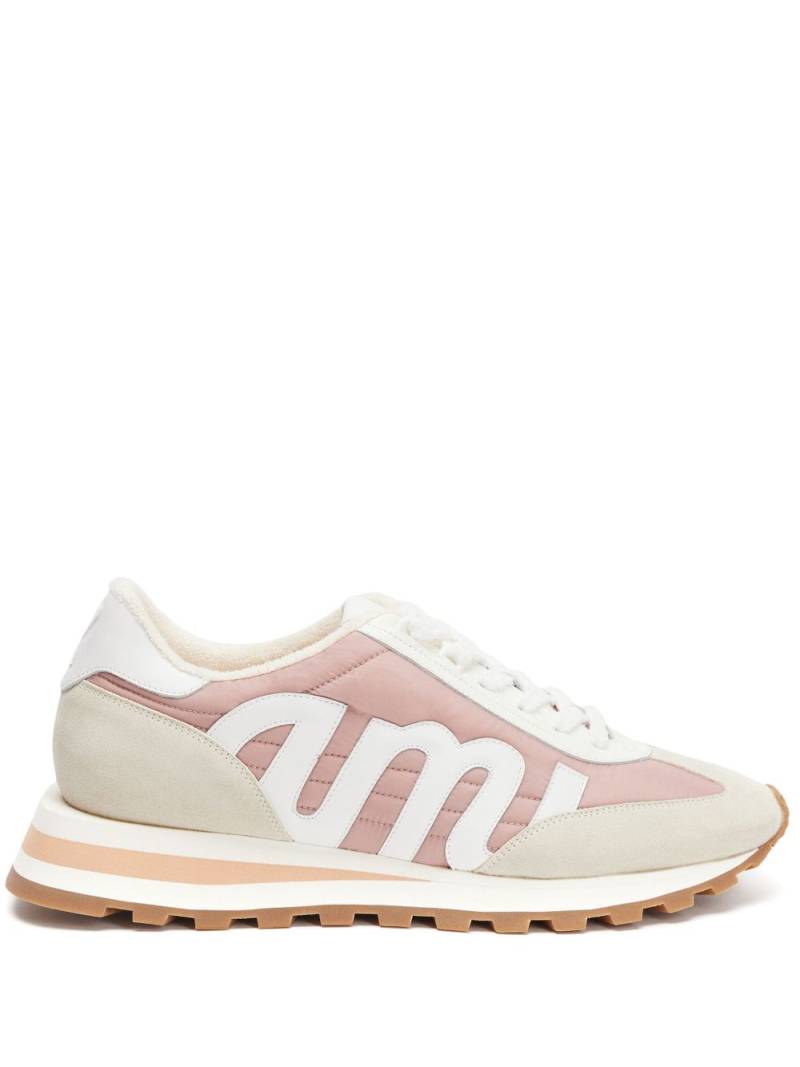 AMI Paris logo-patch panelled sneakers - Pink von AMI Paris