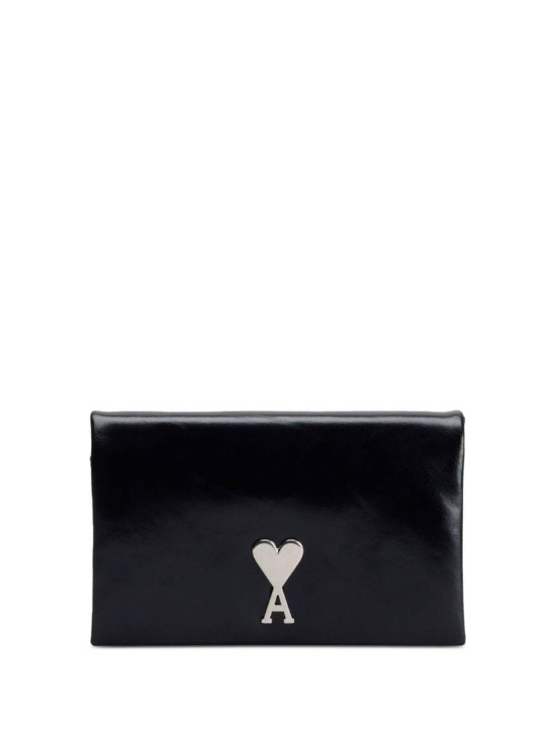 AMI Paris Voulez-Vous leather wallet-on-chain - Black von AMI Paris