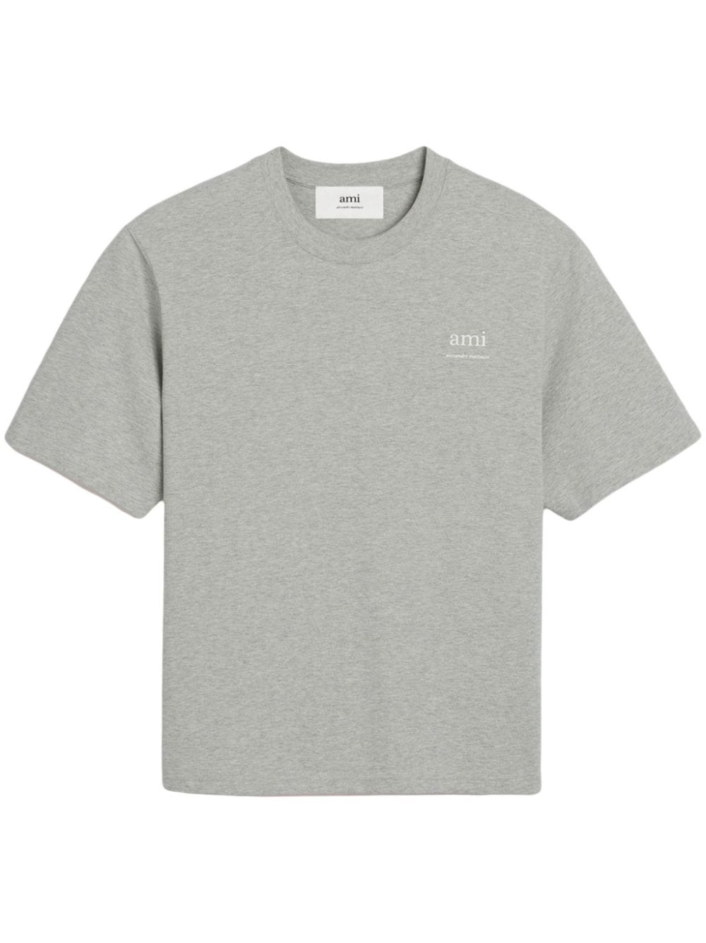 AMI Paris logo-print cotton T-shirt - Grey von AMI Paris