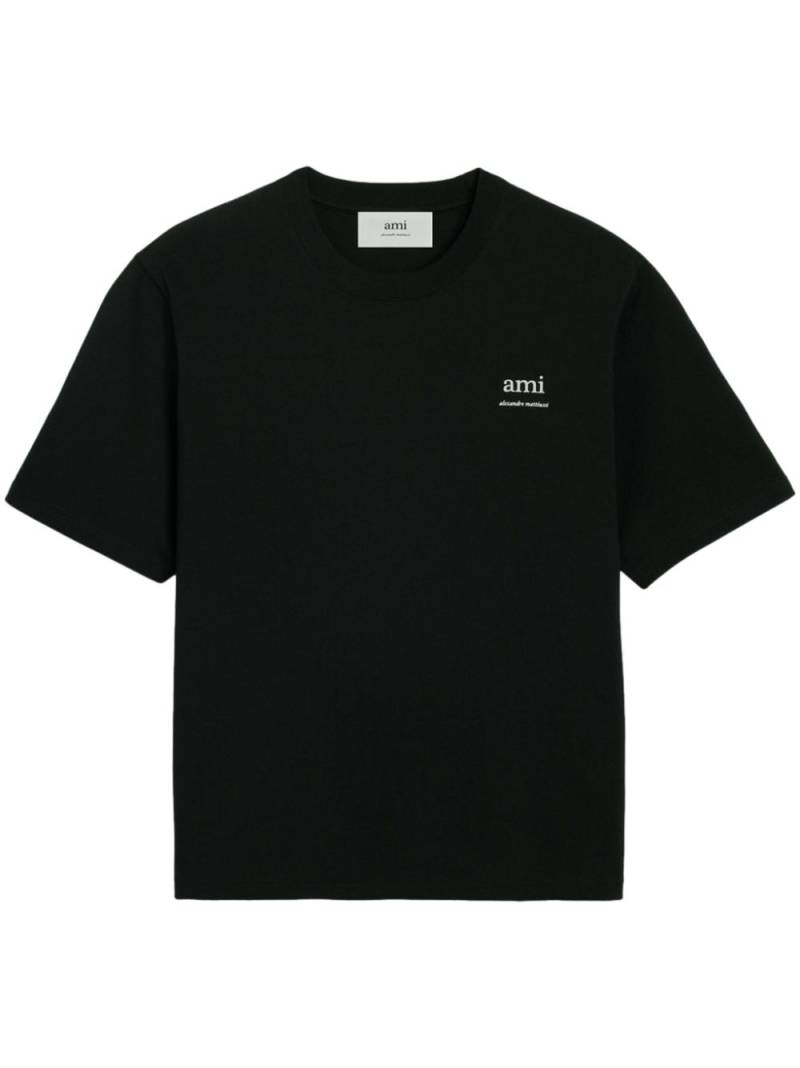 AMI Paris logo-print organic cotton T-shirt - Black von AMI Paris