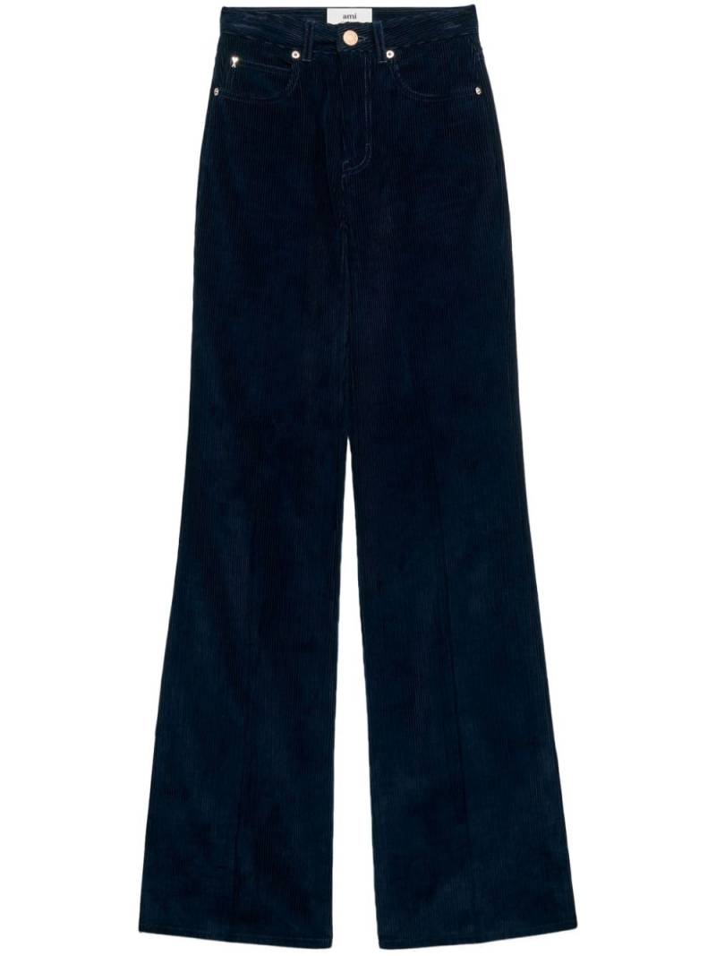 AMI Paris flared corduroy trousers - Blue von AMI Paris