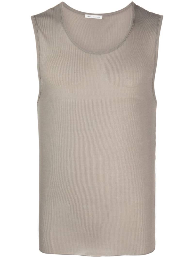 AMI Paris long-length round-neck tank top - Neutrals von AMI Paris