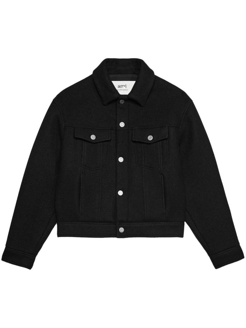 AMI Paris long-sleeve wool jacket - Black von AMI Paris