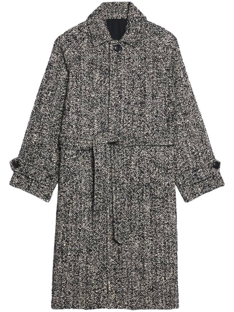 AMI Paris marl belted coat - Black von AMI Paris