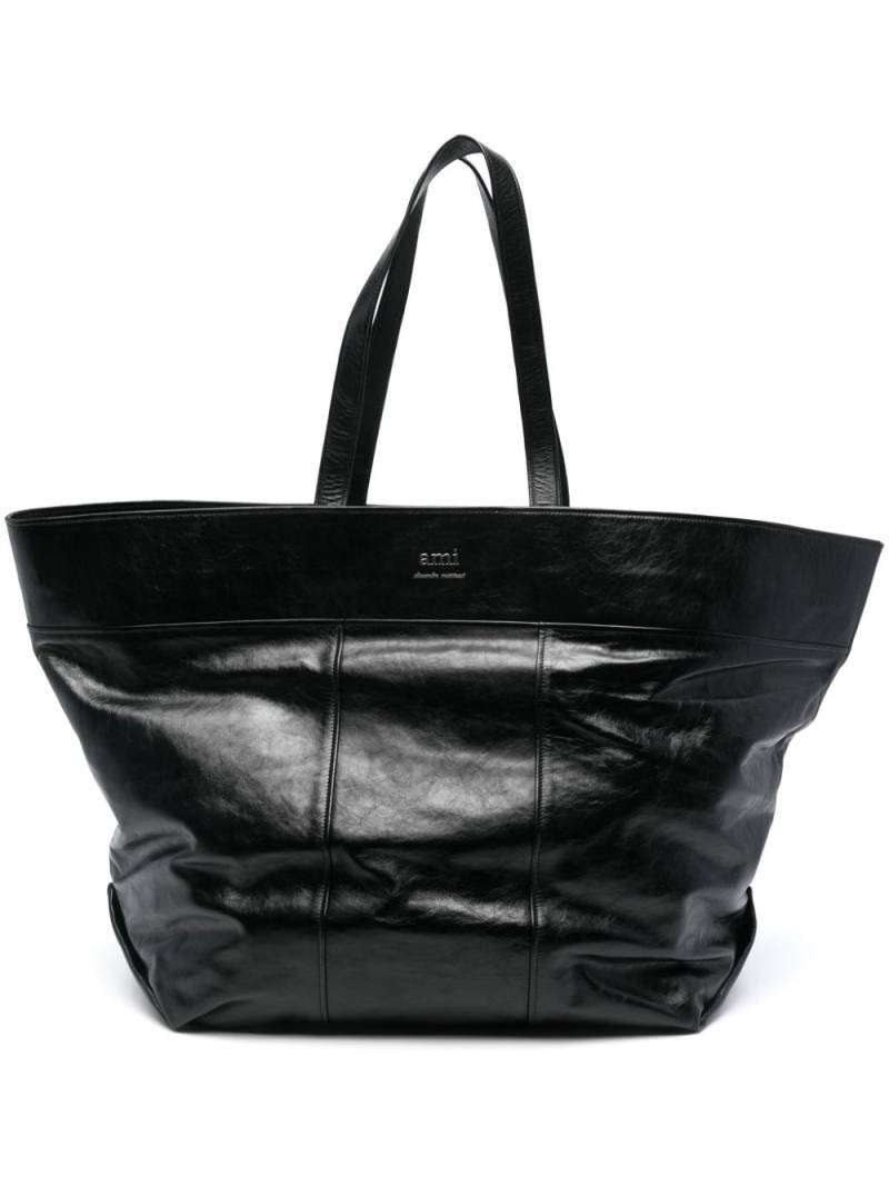 AMI Paris maxi East West tote bag - Black von AMI Paris