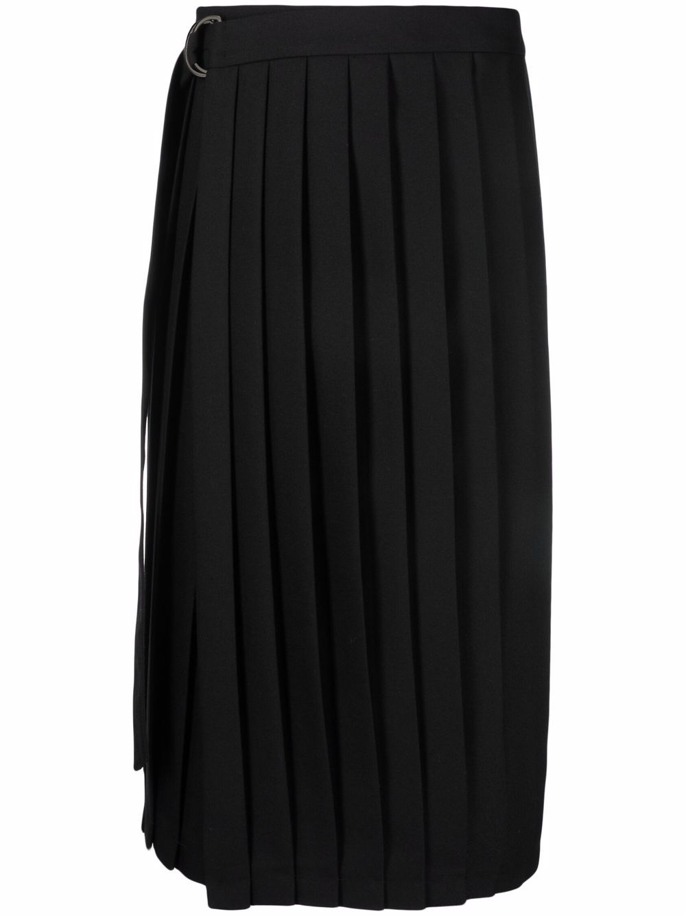 AMI Paris mid-length pleated skirt - Black von AMI Paris