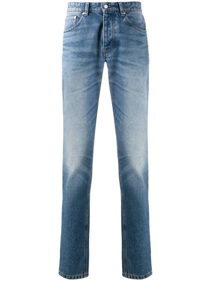 AMI Paris mid-rise faded slim-fit jeans - Blue von AMI Paris