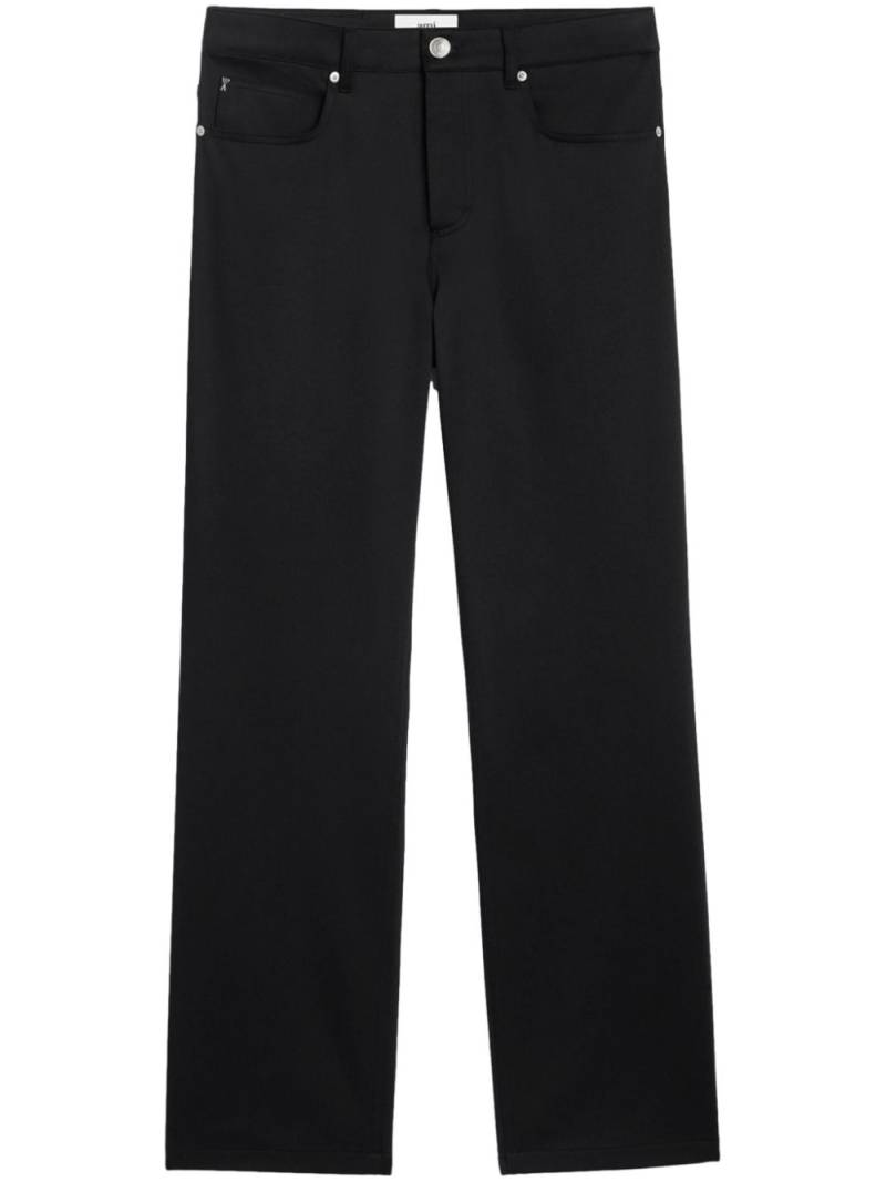 AMI Paris mid-rise straight-leg trousers - Black von AMI Paris