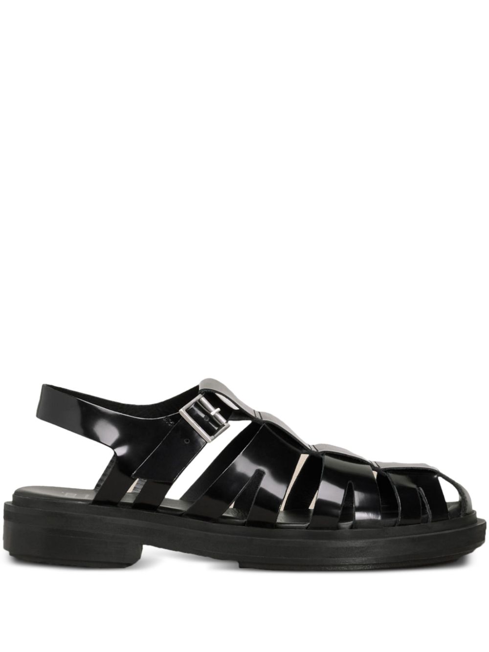 AMI Paris patent-leather caged sandals - Black von AMI Paris