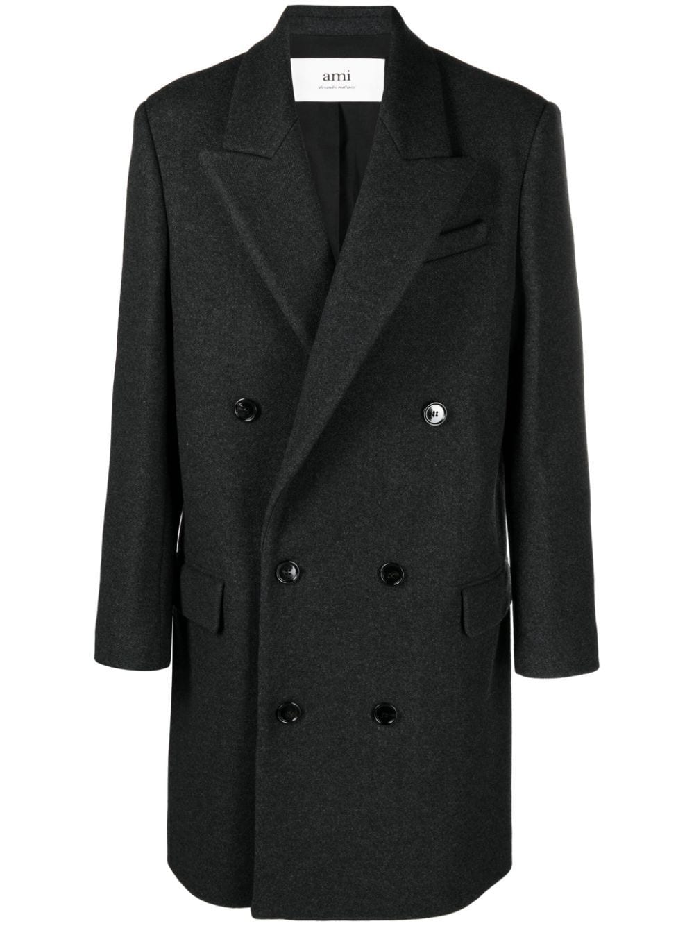 AMI Paris peak-lapel double-breasted coat - Grey von AMI Paris