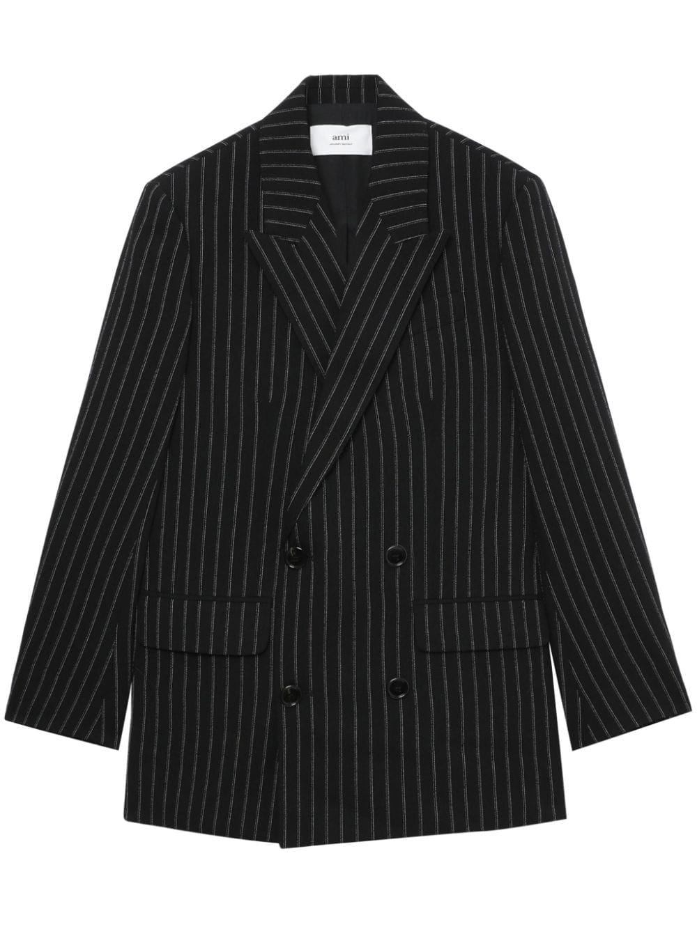 AMI Paris pinstripe double-breasted blazer - Black von AMI Paris