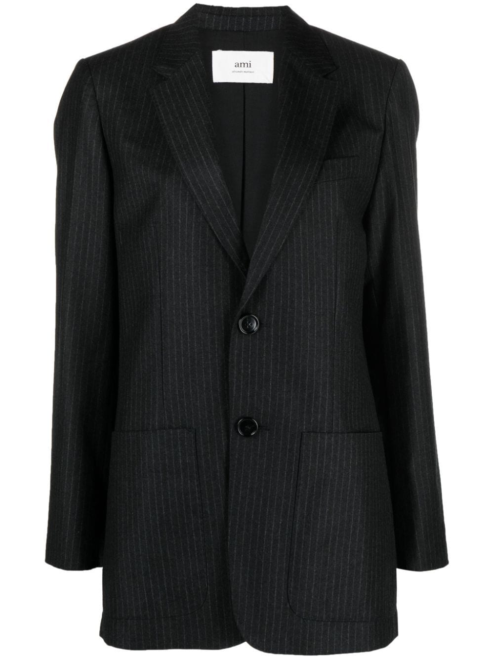AMI Paris pinstripe-pattern wool blazer - Black von AMI Paris