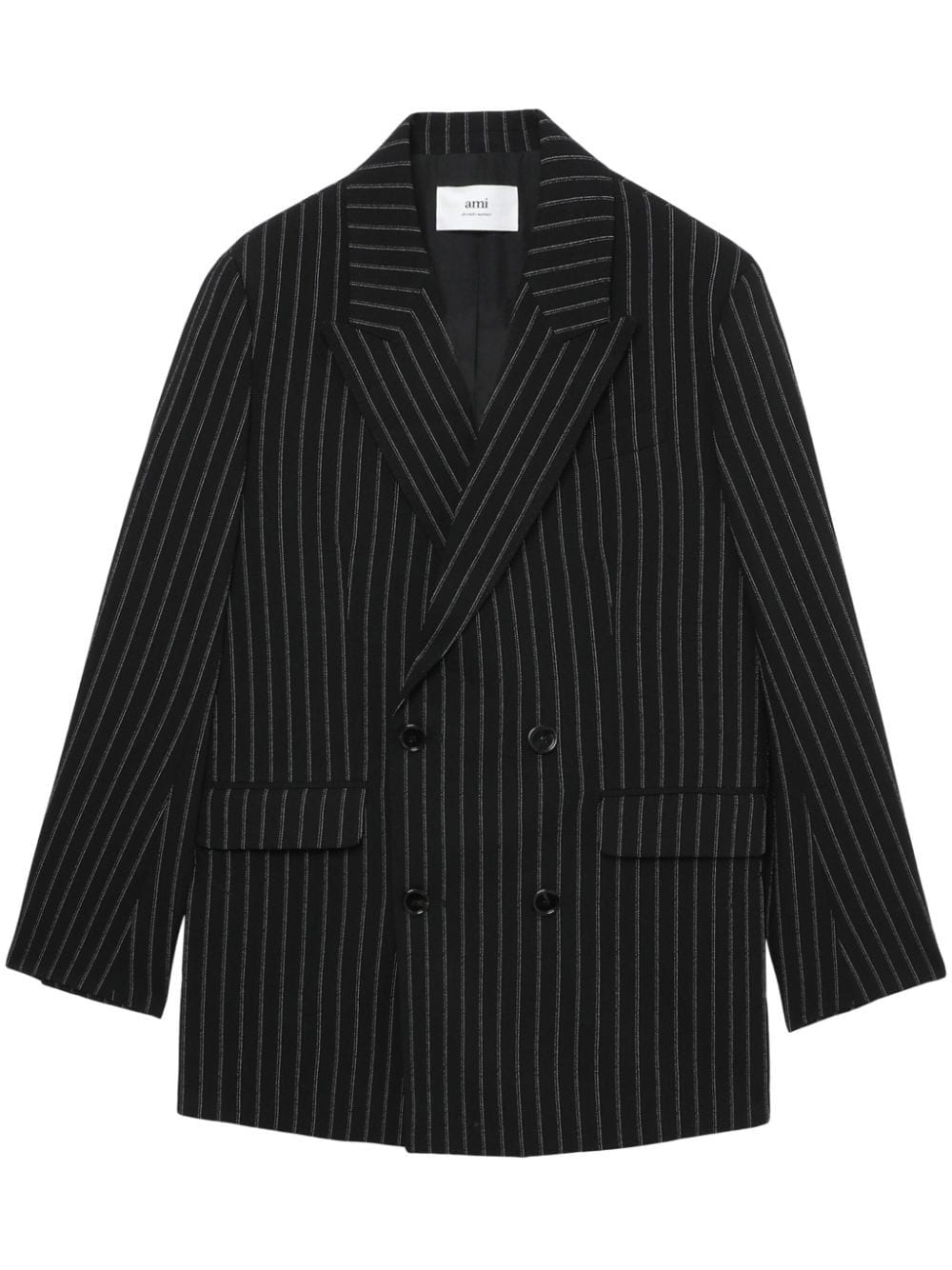 AMI Paris pinstripe virgin wool blazer - Black von AMI Paris