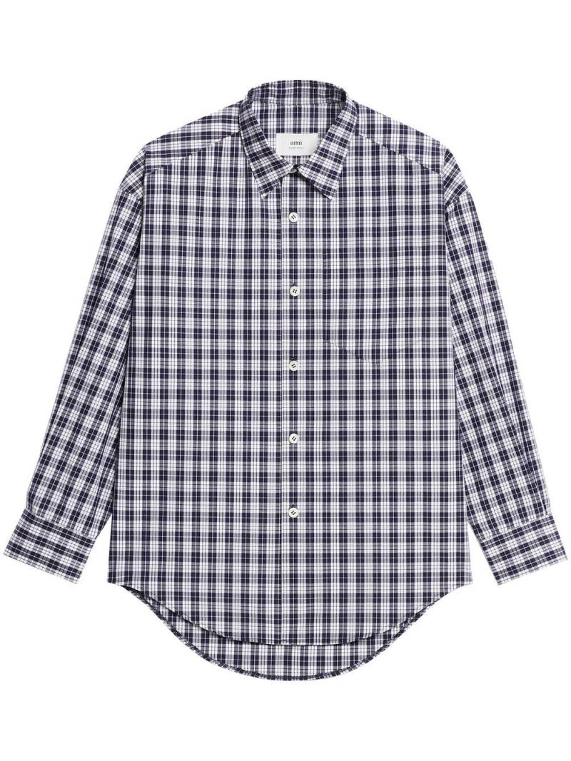 AMI Paris plaid-pint long-sleeve shirt - Blue von AMI Paris