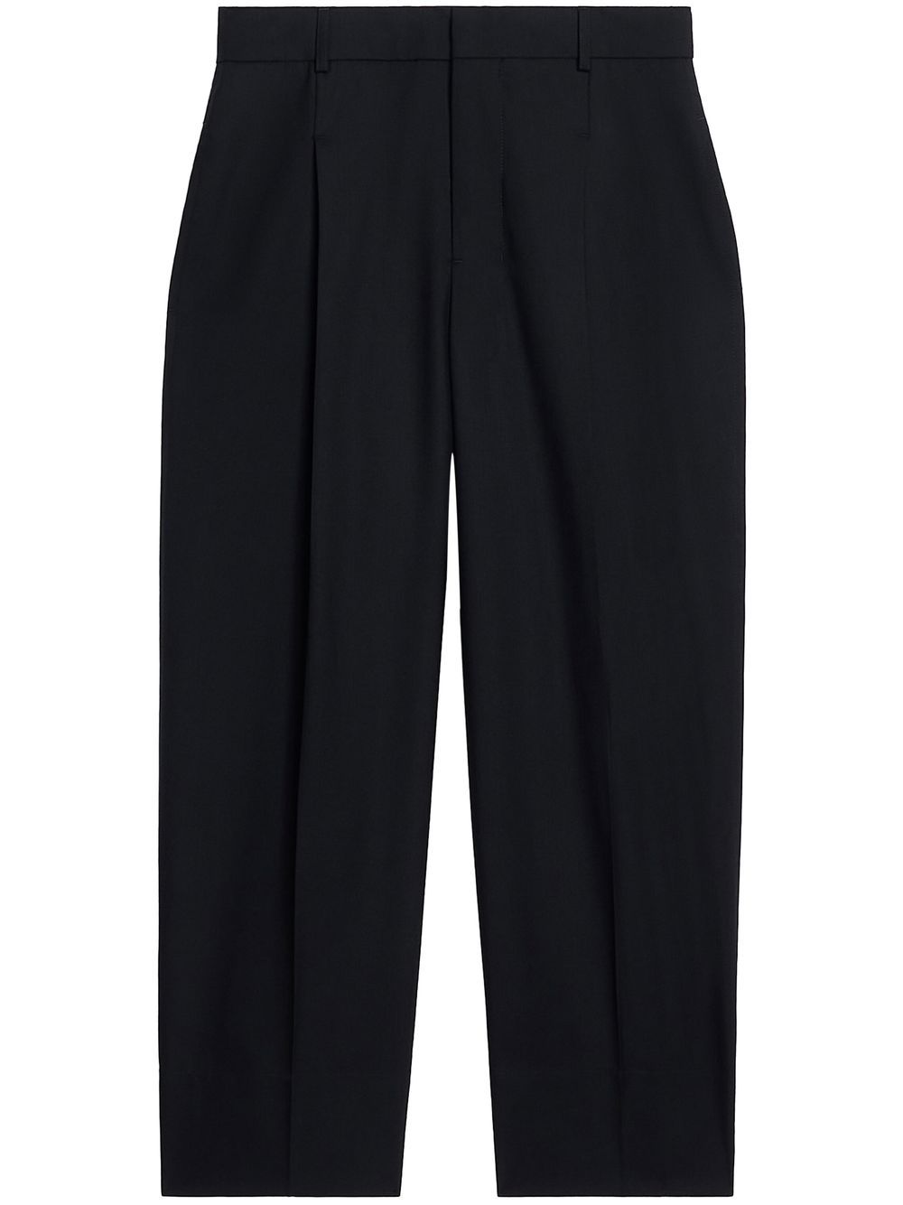 AMI Paris pleat-detail cropped trousers - Black von AMI Paris