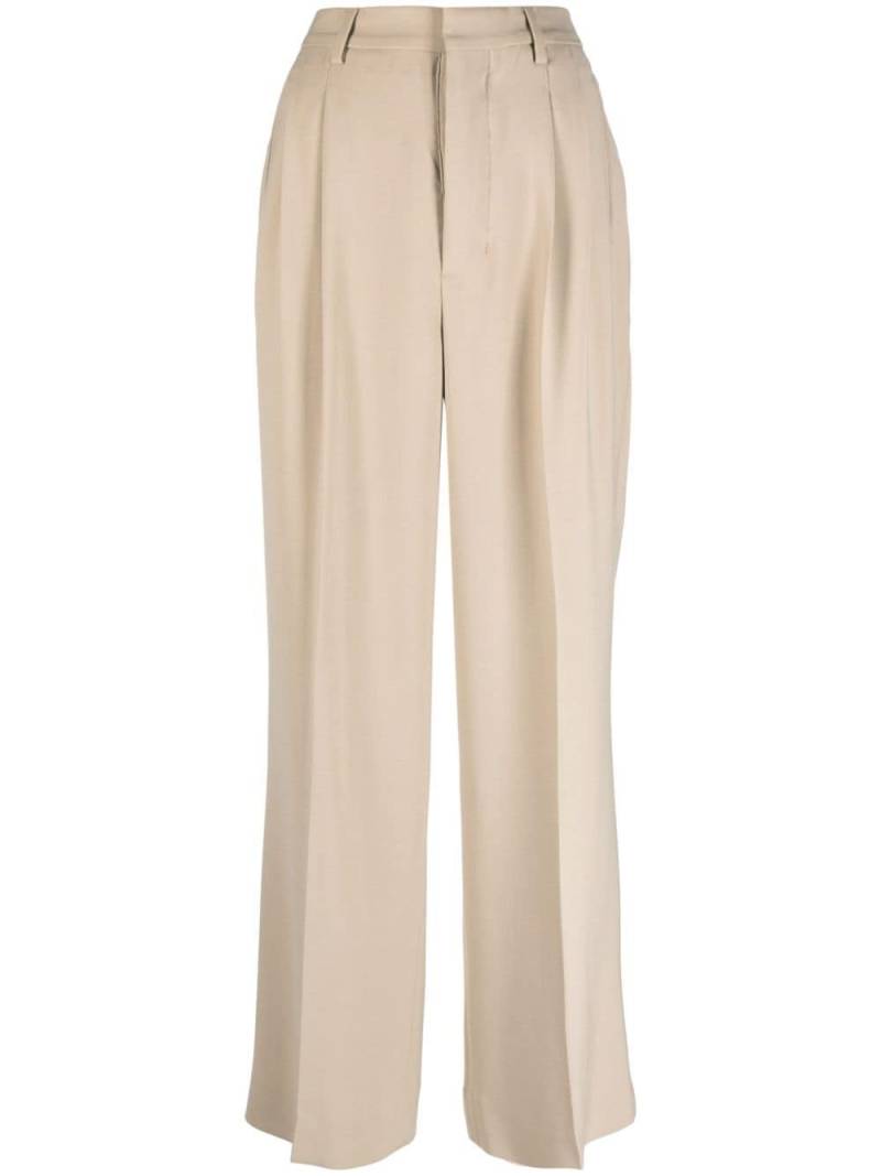 AMI Paris pressed-crease straight-leg trousers - Neutrals von AMI Paris