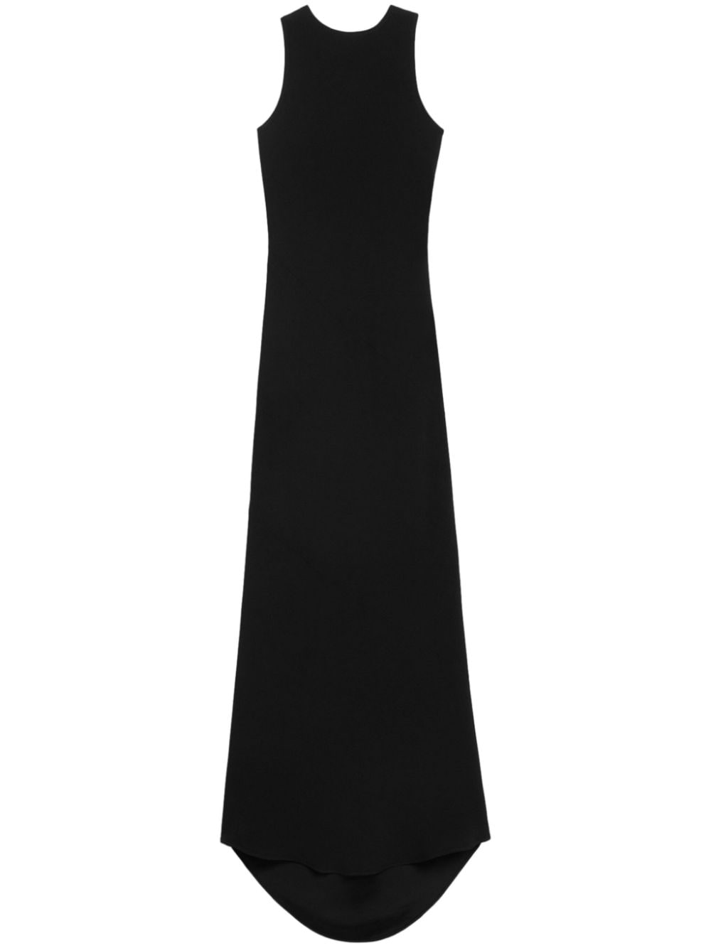 AMI Paris satin-finish sleeveless gown - Black von AMI Paris