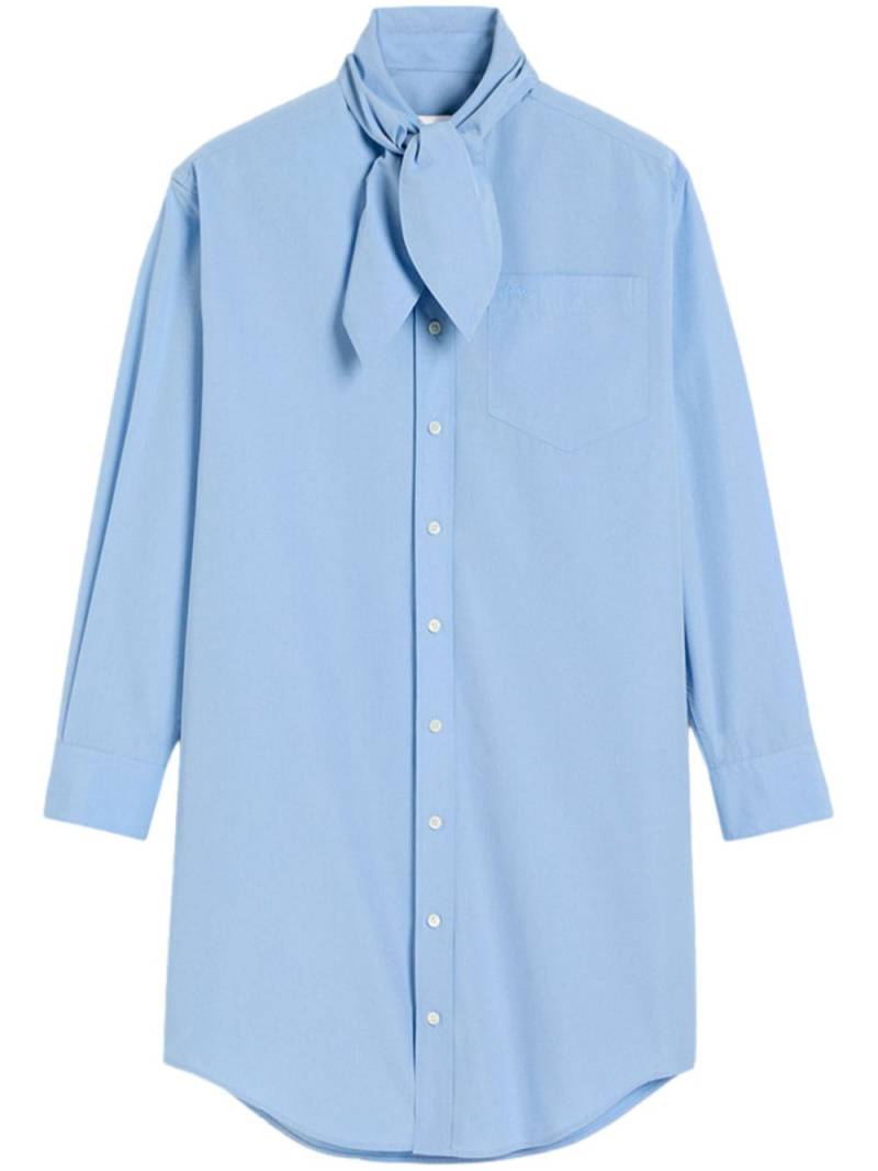 AMI Paris scarf-collar cotton shirt dress - Blue von AMI Paris