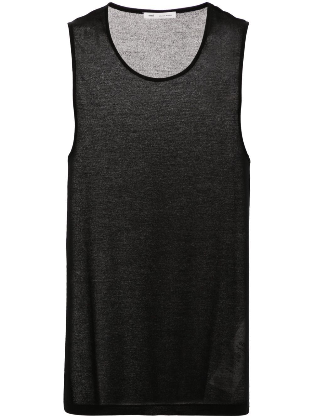 AMI Paris scoop-neck tank top - Black von AMI Paris