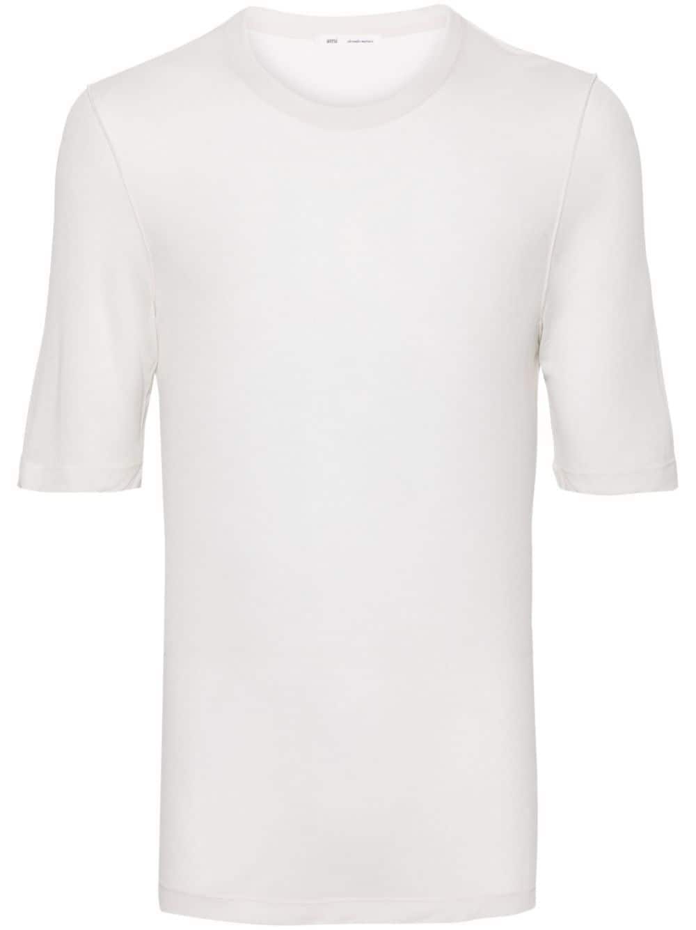 AMI Paris semi-sheer lyocell T-shirt - White von AMI Paris