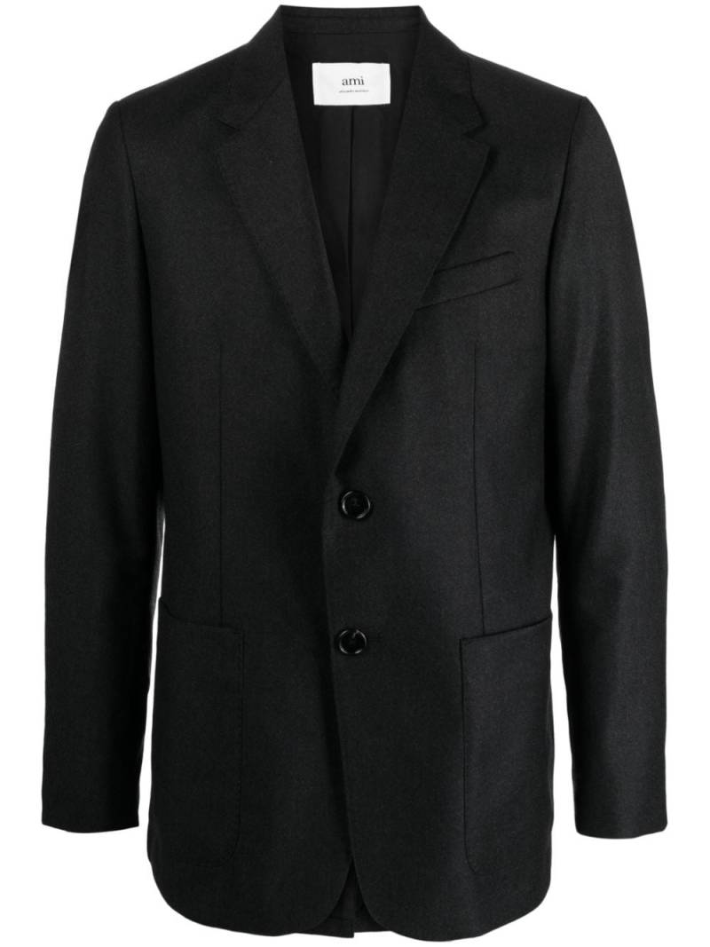 AMI Paris single-breasted virgin-wool blazer - Grey von AMI Paris