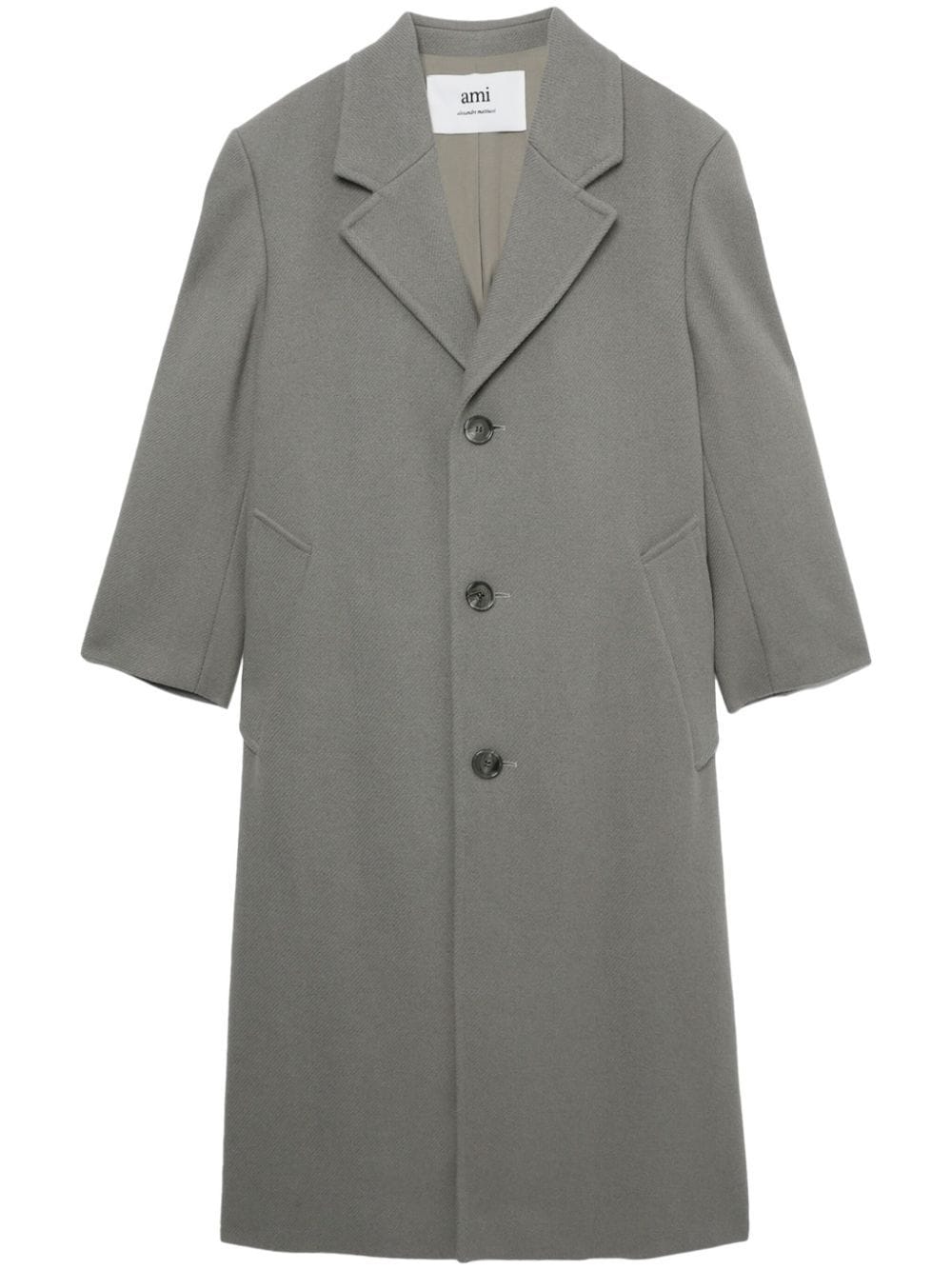 AMI Paris single-breasted virgin wool-blend coat - Grey von AMI Paris