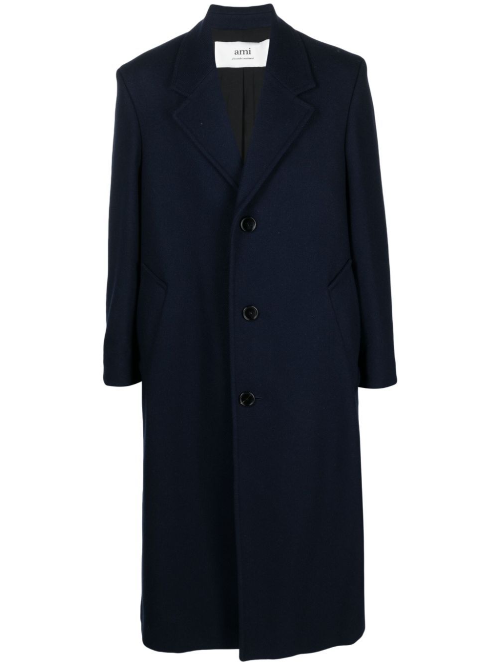 AMI Paris single-breasted virgin wool coat - Blue von AMI Paris