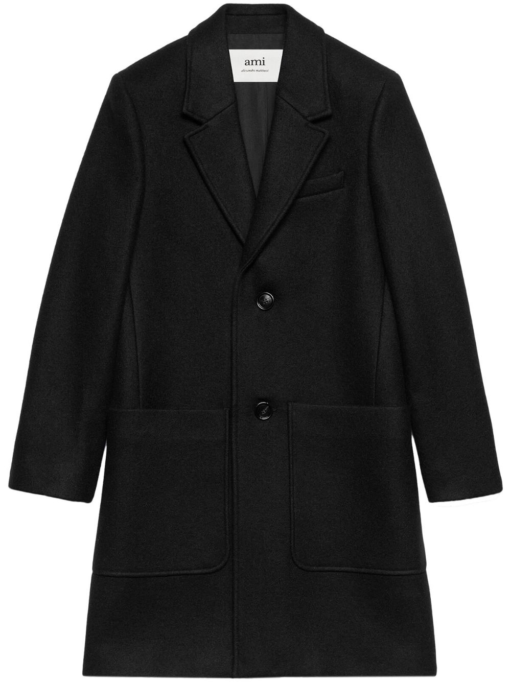 AMI Paris single-breasted wool coat - Black von AMI Paris
