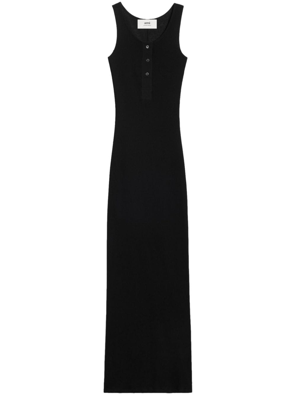 AMI Paris sleeveless cotton maxi dress - Black von AMI Paris