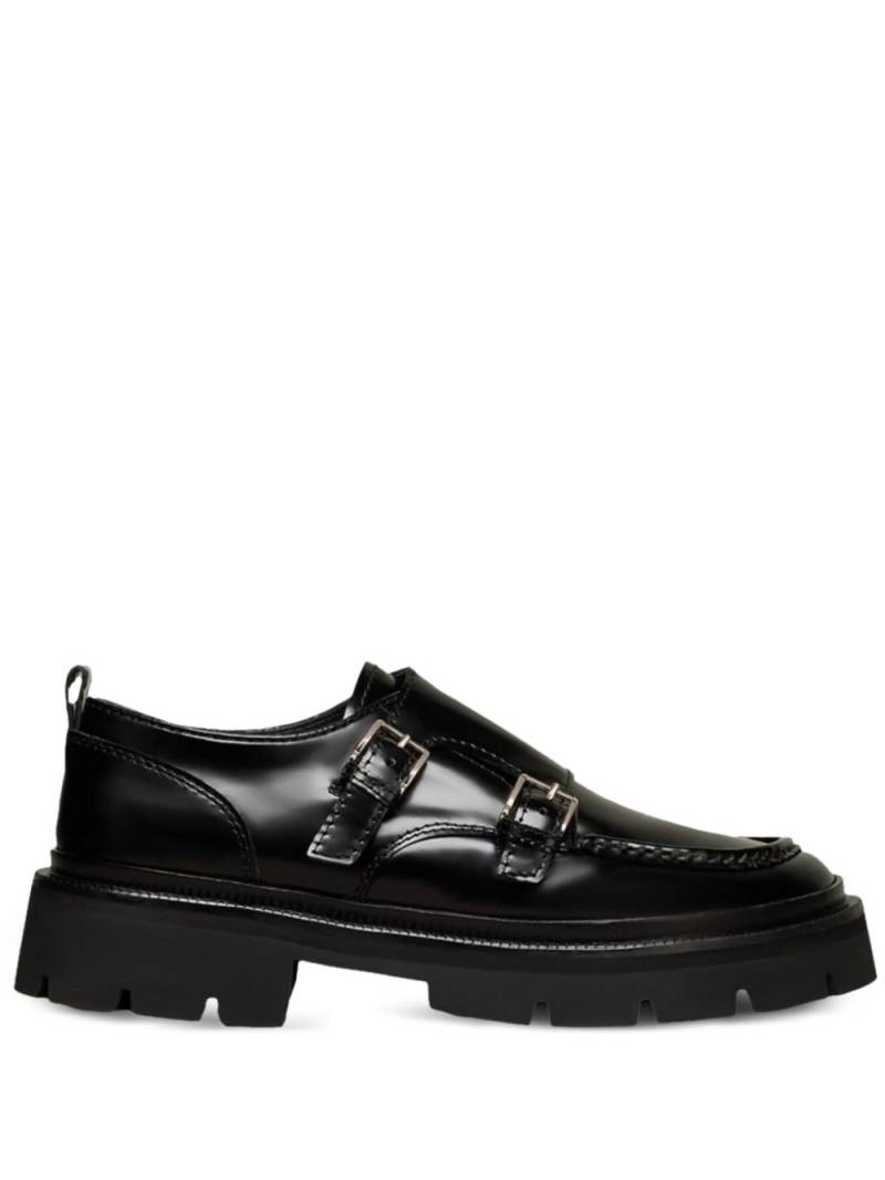 AMI Paris strap-detail leather monk shoes - Black von AMI Paris