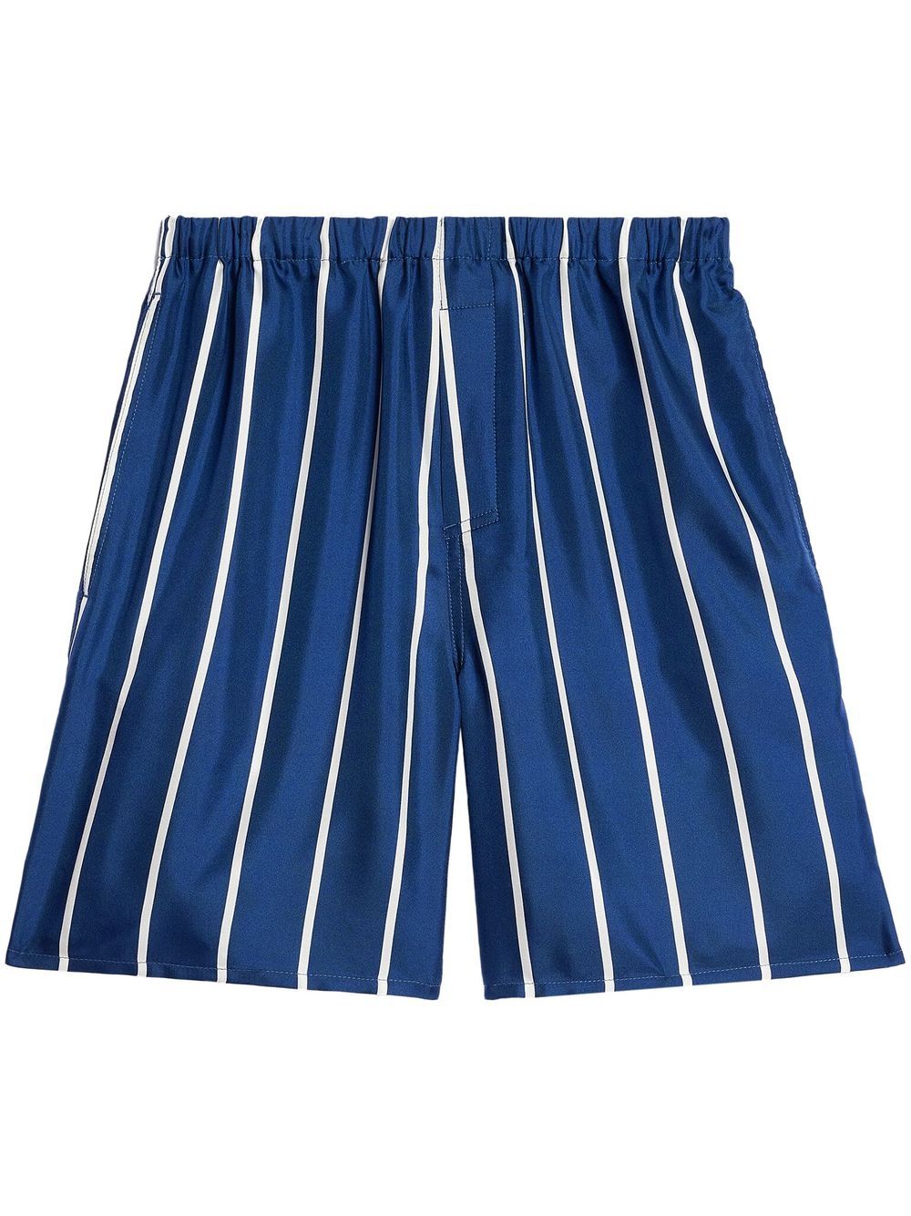 AMI Paris stripe-print silk shorts - Blue von AMI Paris