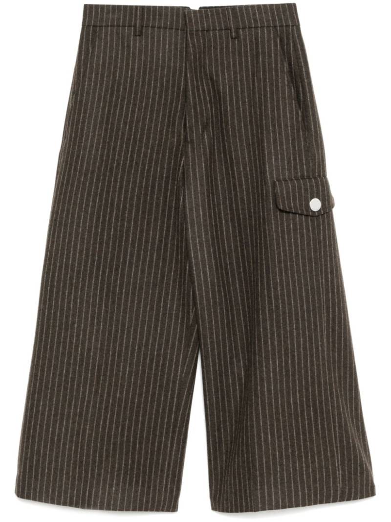 AMI Paris striped cropped trouser - Brown von AMI Paris