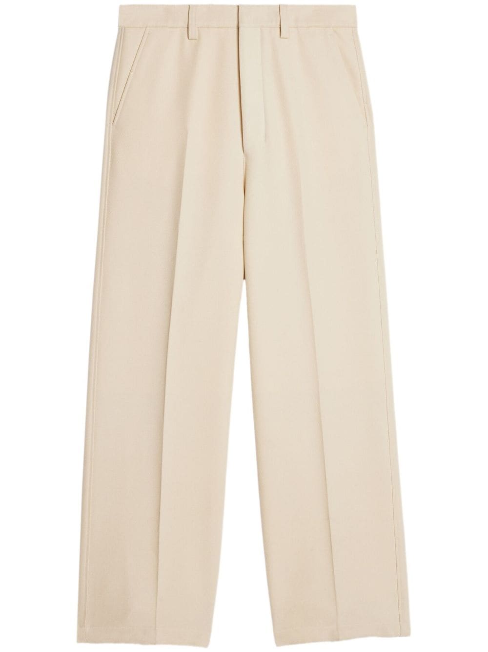 AMI Paris tailored-cut virgin wool trousers - Neutrals von AMI Paris