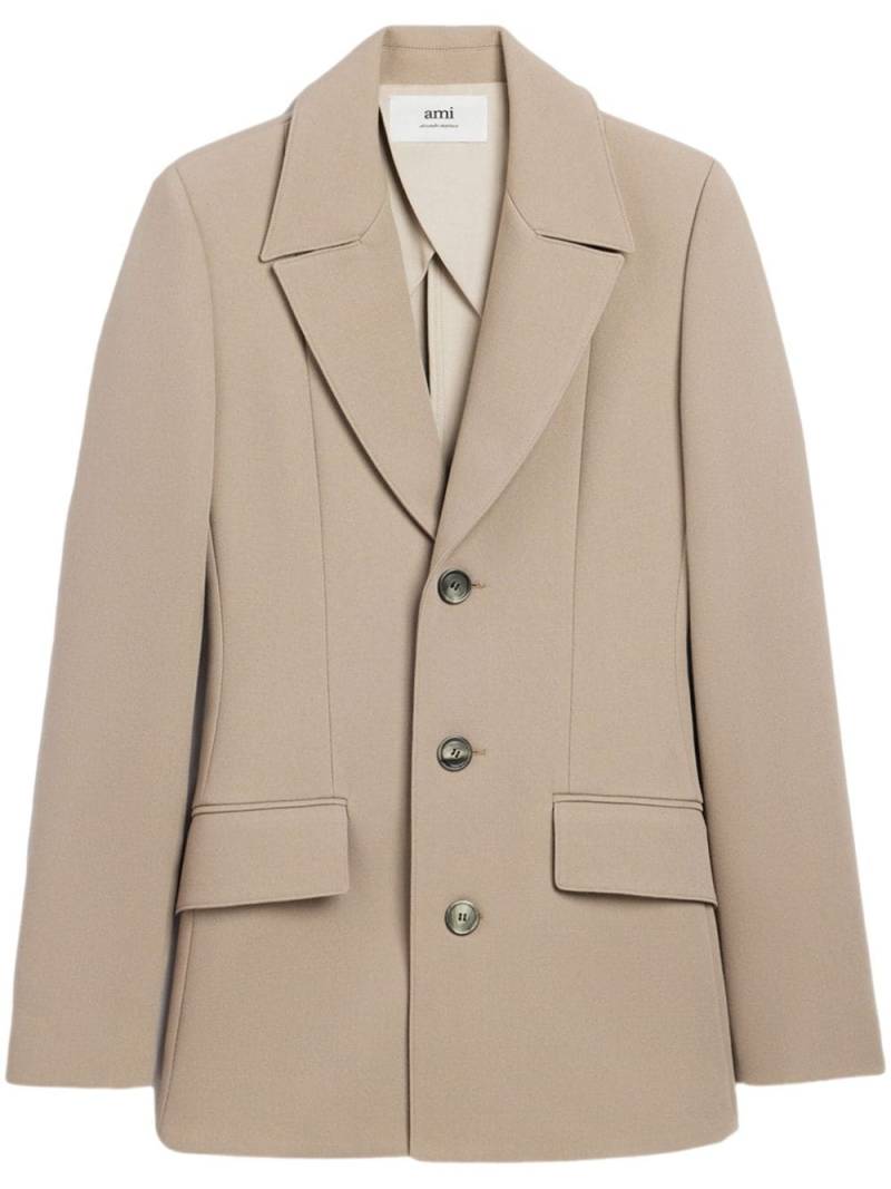 AMI Paris tailored virgin wool blazer - Neutrals von AMI Paris