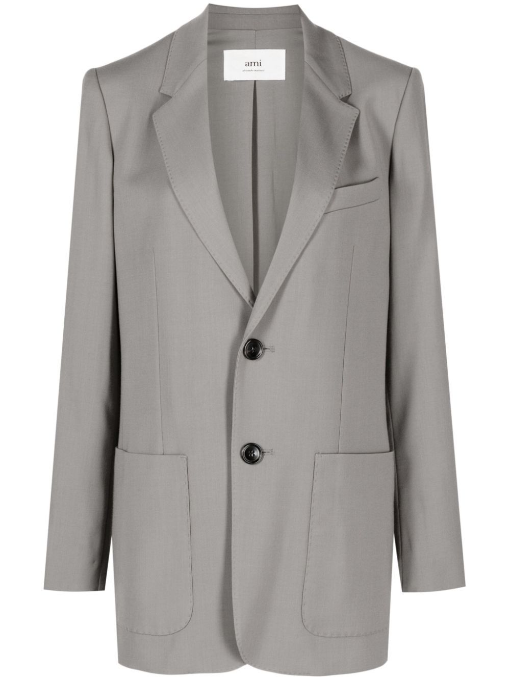 AMI Paris tonal-stitching single-breasted blazer - Grey von AMI Paris