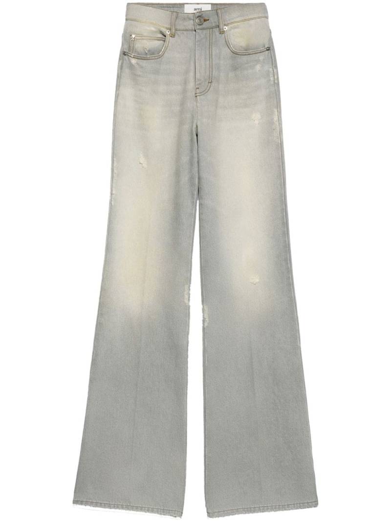 AMI Paris wide-leg organic-cotton jeans - Grey von AMI Paris