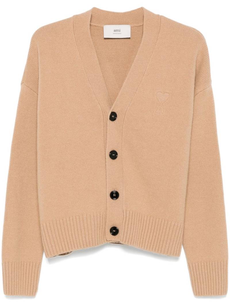 AMI Paris wool-cashmere v-neck cardigan - Neutrals von AMI Paris