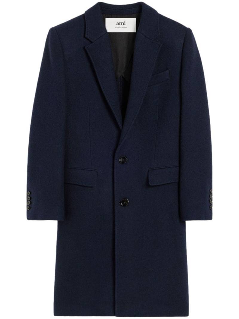 AMI Paris wool single-breasted coat - Blue von AMI Paris