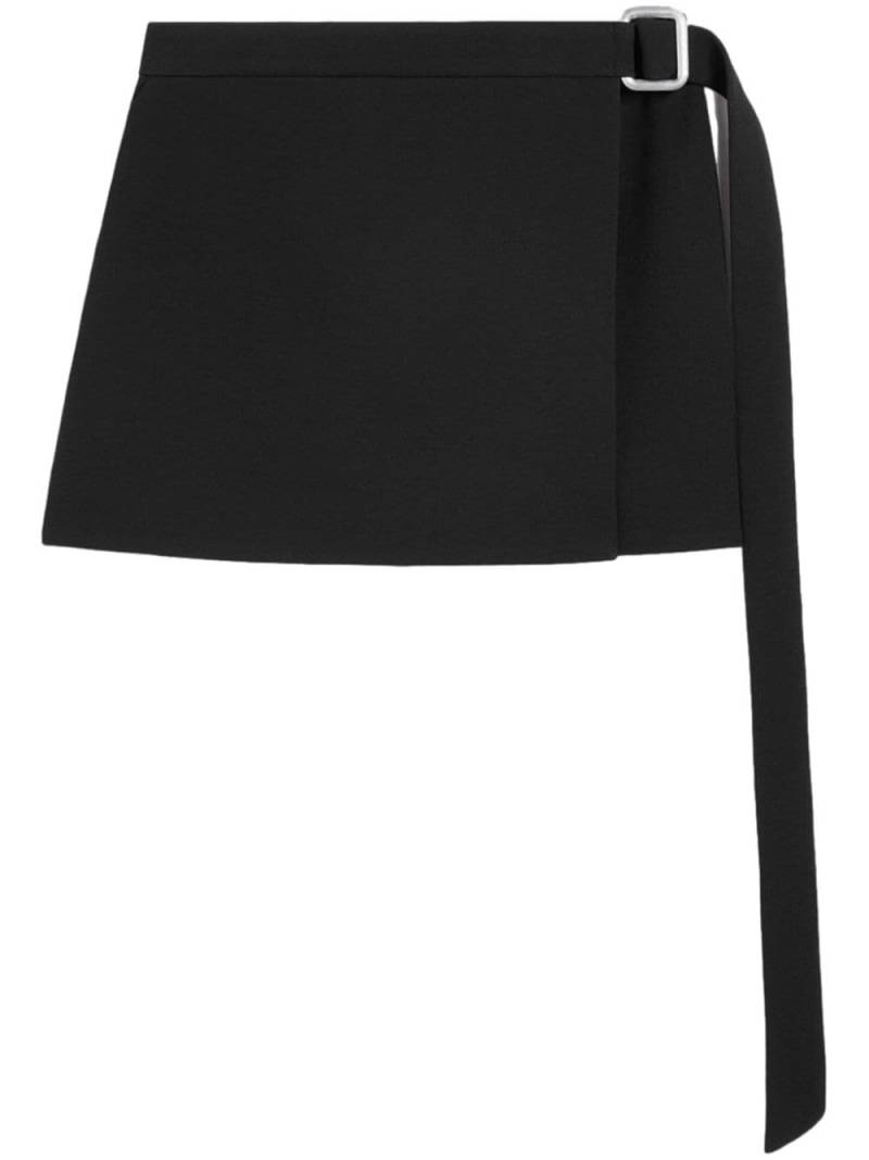 AMI Paris wrap virgin wool miniskirt - Black von AMI Paris