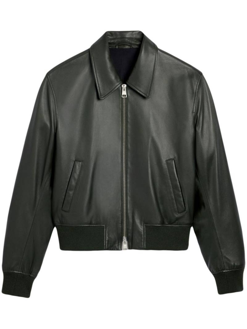 AMI Paris zip-up leather jacket - Green von AMI Paris